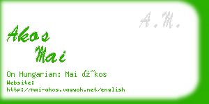 akos mai business card